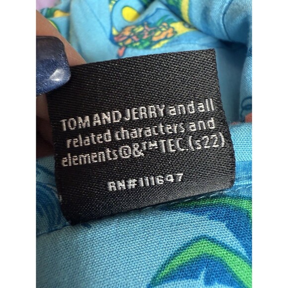 Tom & Jerry Hawaiian Aloha Mens Shirt Rayon Size XL - Picture 7 of 7